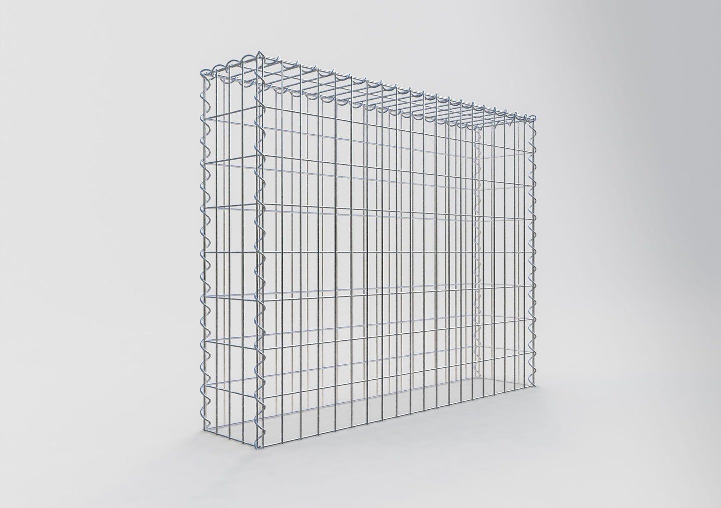 Gabion rapporté type 3 100 cm x 80 cm x 20 cm (L x H x P), mailles 5 cm x 10 cm, spirale