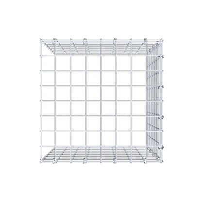 Gabbione aggiuntivo tipo 4 40 cm x 40 cm x 40 cm (L x H x P), maglia 5 cm x 5 cm, anello a C