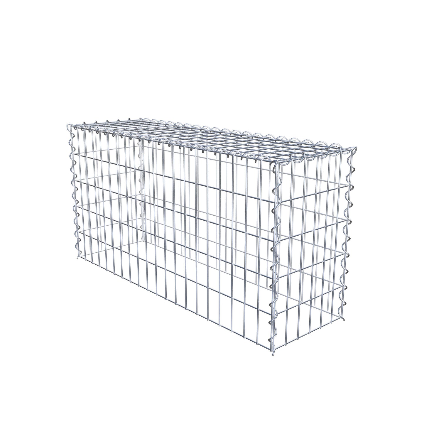 Aangegroeide schanskorf type 3 100 cm x 50 cm x 30 cm (L x H x D), maaswijdte 5 cm x 10 cm, spiraal
