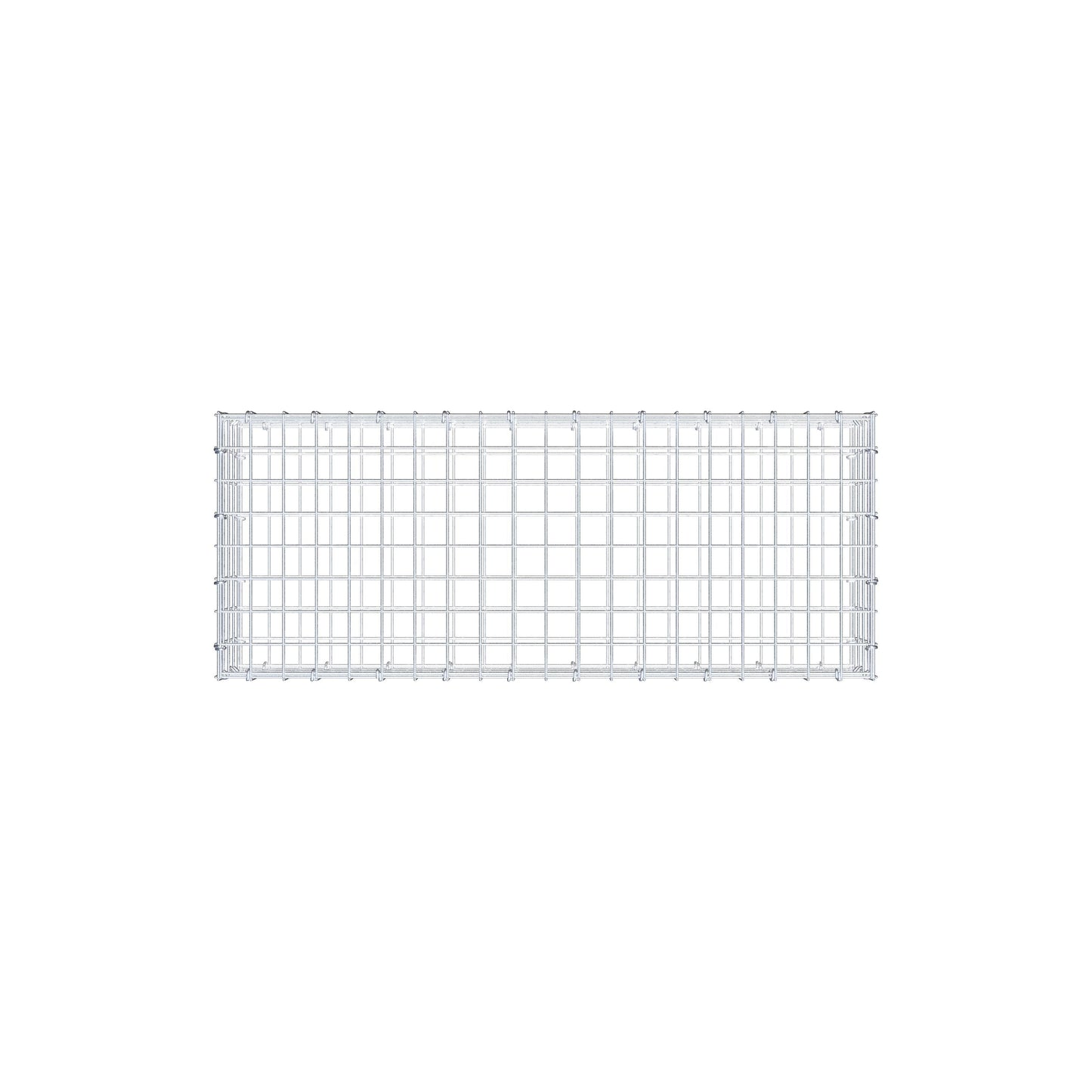 Gabbione 100 cm x 20 cm x 40 cm (L x H x P), maglia 5 cm x 5 cm, anello a C