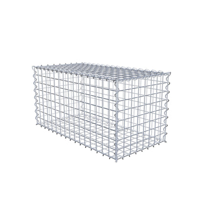 Gabion 80 cm x 40 cm x 40 cm (L x H x P), mailles 5 cm x 5 cm, spirale
