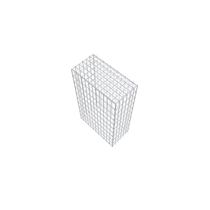 Gavión 100 cm x 60 cm x 30 cm (L x A x P), luz de malla 5 cm x 10 cm, anillo en C