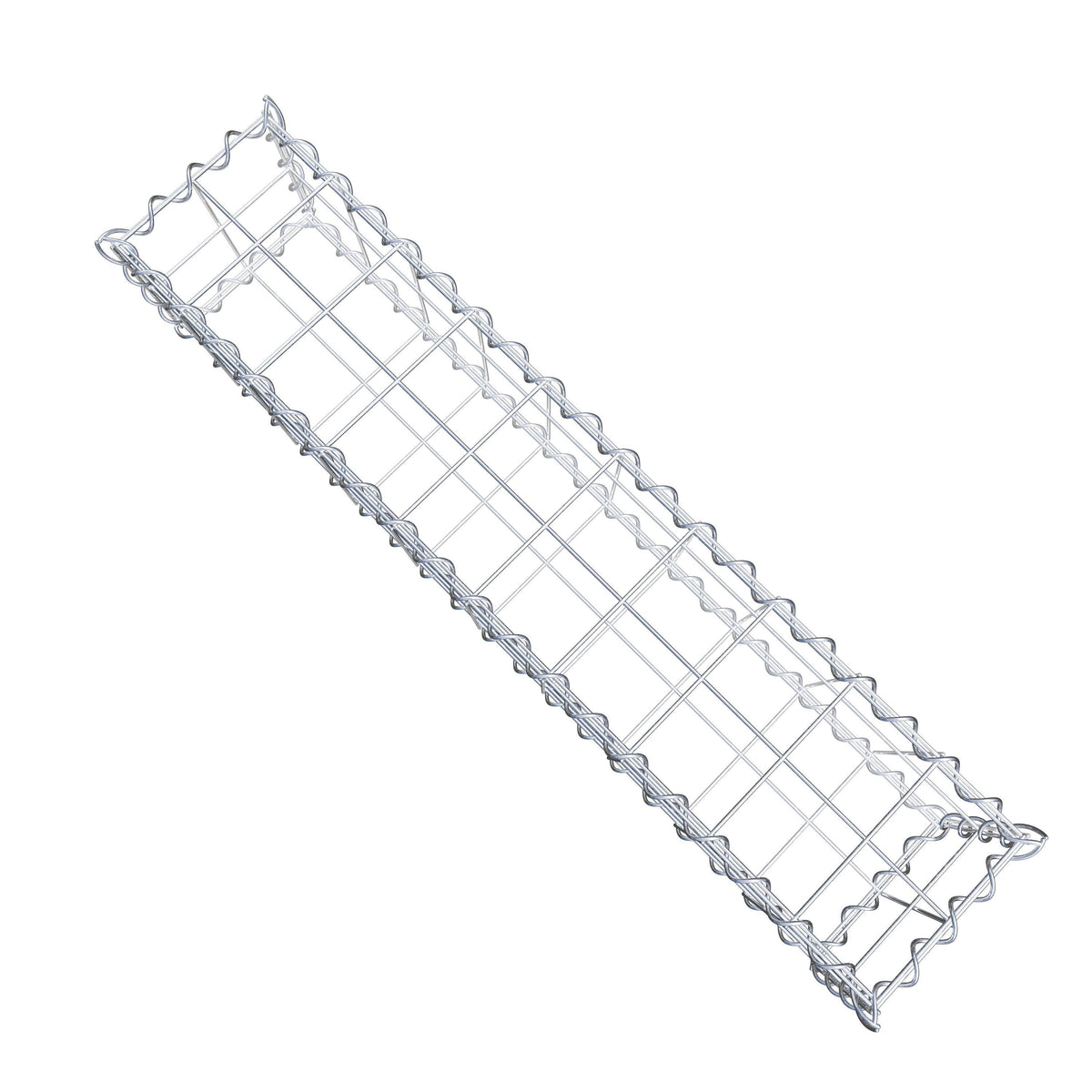 Gabion 100 cm x 20 cm x 20 cm (L x H x P), mailles 10 cm x 10 cm, spirale