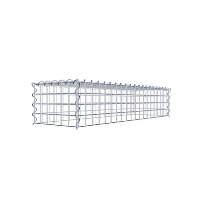 Anbaugabione Typ 3 100 cm x 20 cm x 30 cm (L x H x T), Maschenweite 5 cm x 5 cm, Spirale