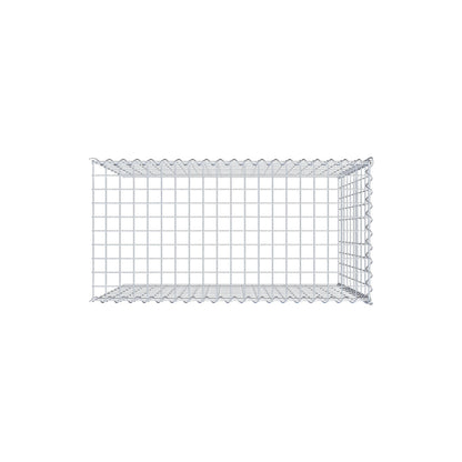 Opvokset gabion type 4 100 cm x 90 cm x 50 cm (L x H x D), maskestørrelse 5 cm x 10 cm, spiral
