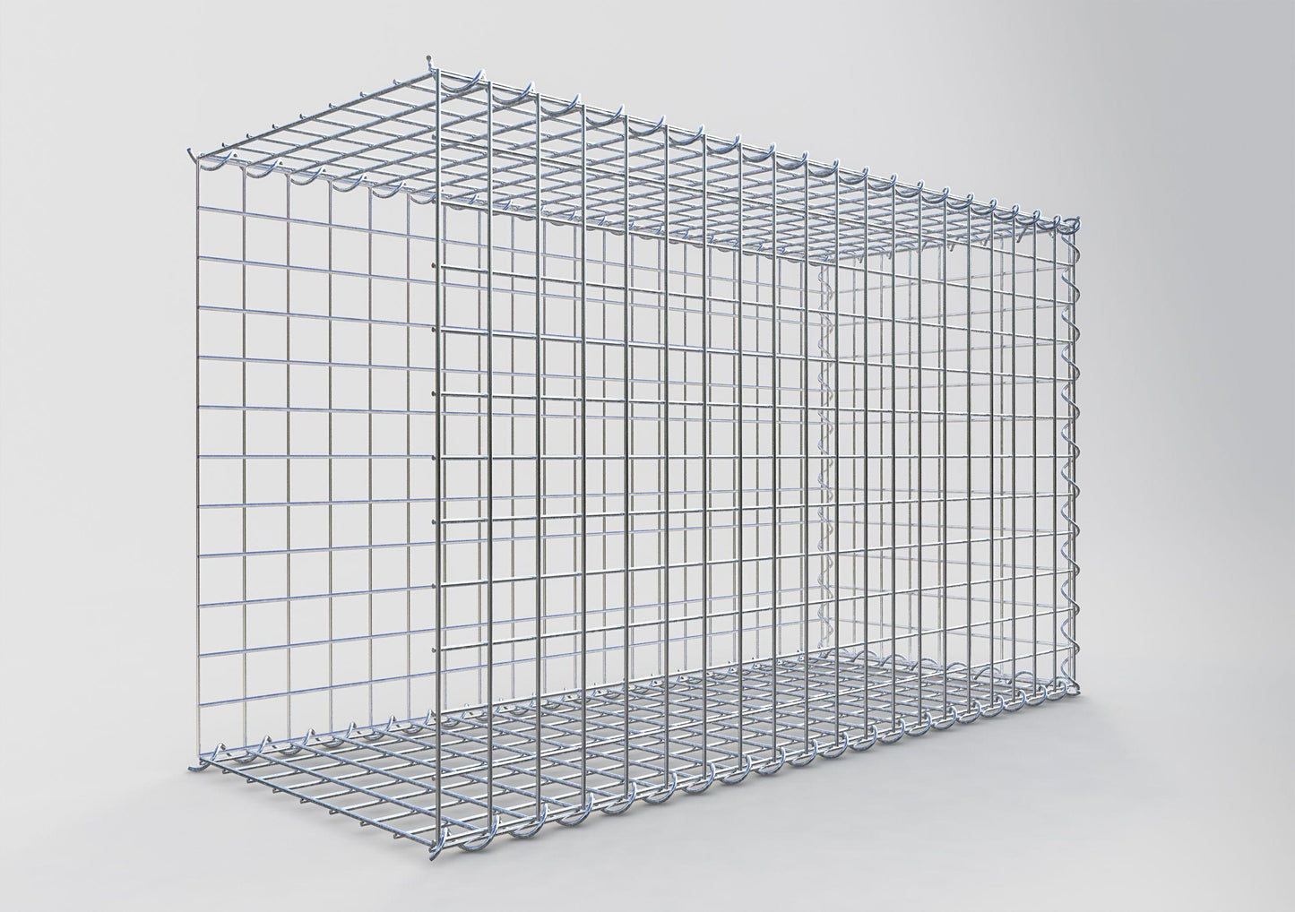 Gavión complementario tipo 2 100 cm x 60 cm x 40 cm (L x A x P), malla 5 cm x 5 cm, espiral