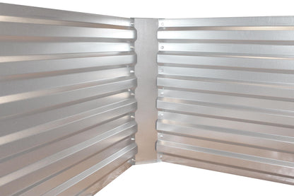 Lit surélevé en tôle galvanisée avec rehausse - Dimensions sans rehausse : 184 x 60 x 90 cm (L x H x P, dimensions de plantation)