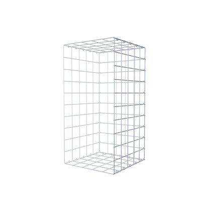 Mounted gabion type 2 100 cm x 50 cm x 50 cm (L x H x D), mesh size 10 cm x 10 cm, C-ring