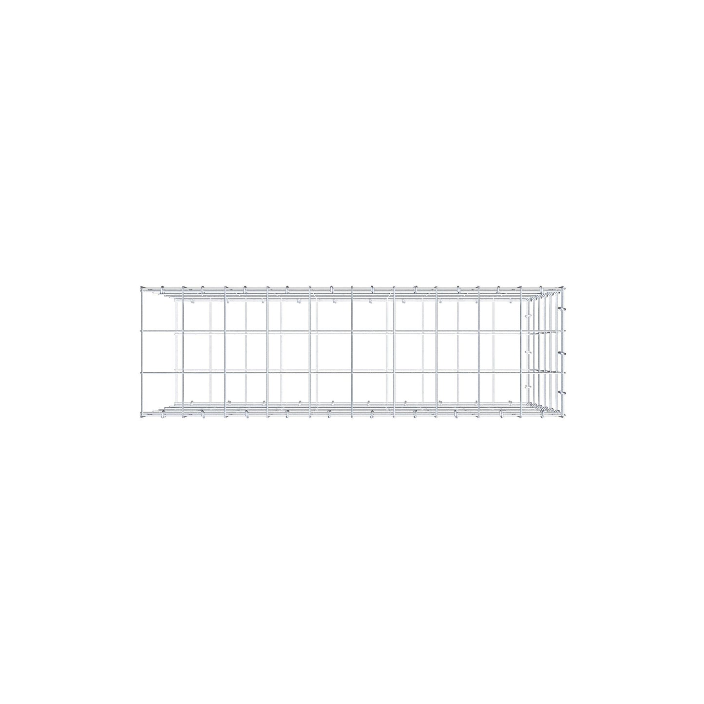 Gabbione aggiuntivo di tipo 2 100 cm x 60 cm x 30 cm (L x H x P), maglia 10 cm x 10 cm, anello a C