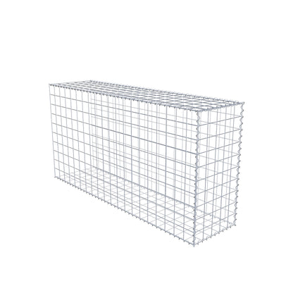 Gabion rapporté type 2 200 cm x 100 cm x 50 cm (L x H x P), mailles 10 cm x 10 cm, spirale