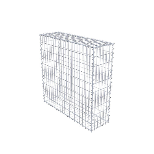 Lot de 2 gabions 100 cm x 100 cm x 30 cm (L x H x P), mailles 5 x 10 cm, spirale