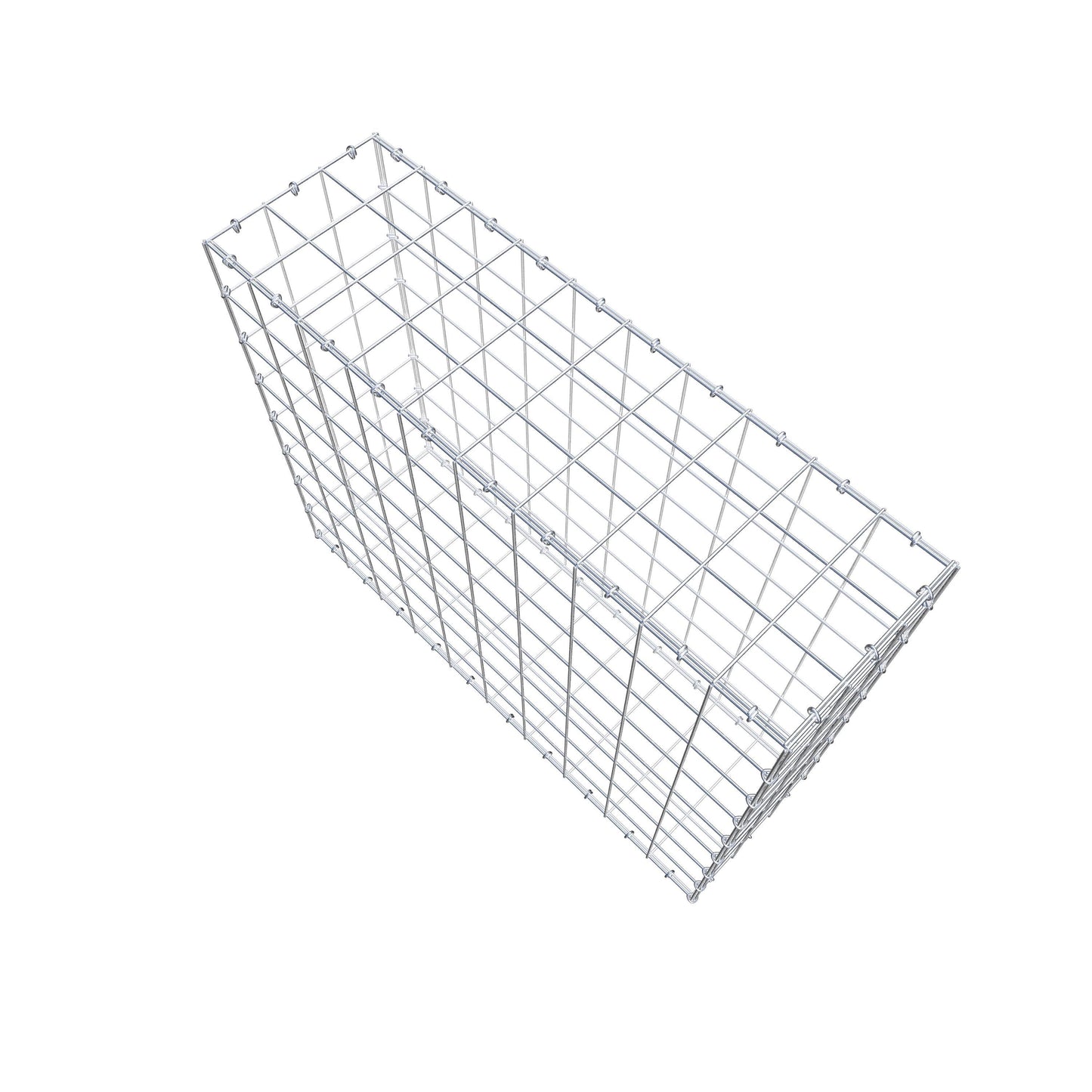 Gabbione 100 cm x 80 cm x 30 cm (L x H x P), maglia 10 cm x 10 cm, anello a C