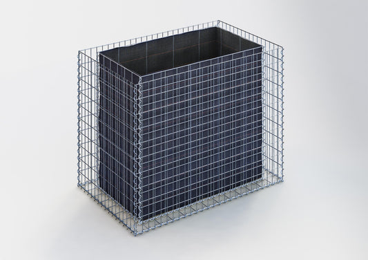 Rechthoekig verhoogd bed 130 cm x 100 cm x 80 cm (L x H x D), maaswijdte 5 x 10 cm, wanddikte 10 cm