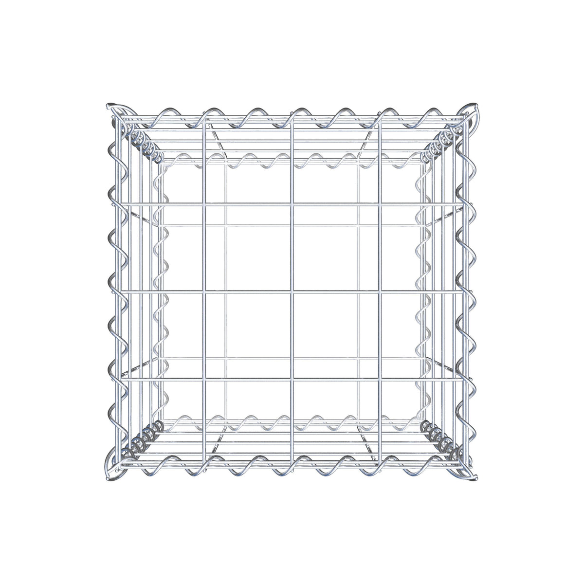 Gabbione 40 cm x 40 cm x 40 cm (L x H x P), maglia 10 cm x 10 cm, spirale