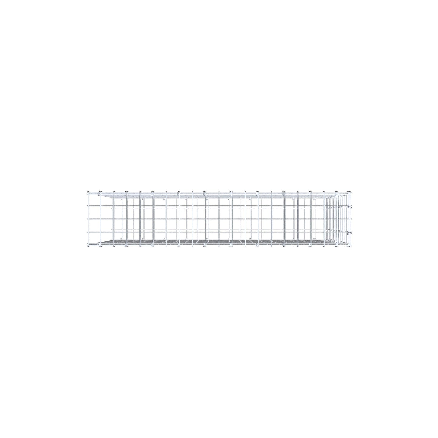 Typ 2 påbyggnadsgabion 100 cm x 70 cm x 20 cm (L x H x D), maskstorlek 5 cm x 5 cm, C-ring