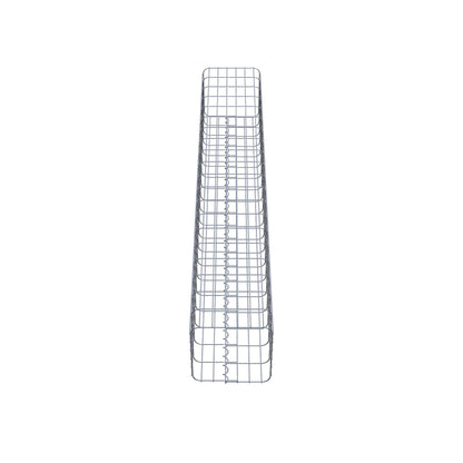 Colonna di gabbioni angolare 32 cm x 32 cm, altezza 200 cm, MW 5 cm x 10 cm