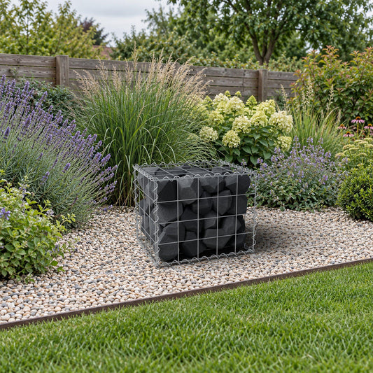 Gabion 50 cm x 40 cm x 40 cm (L x H x D), maskestørrelse 10 cm x 10 cm, spiral