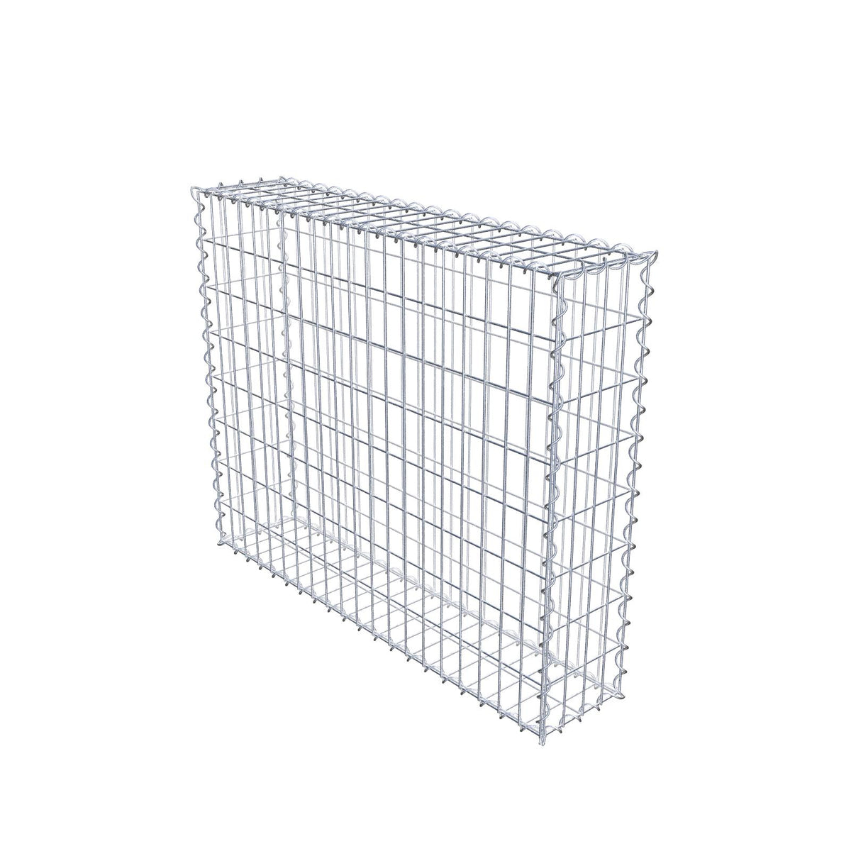 Gabion 100 cm x 80 cm x 20 cm (L x H x P), mailles 5 cm x 10 cm, spirale