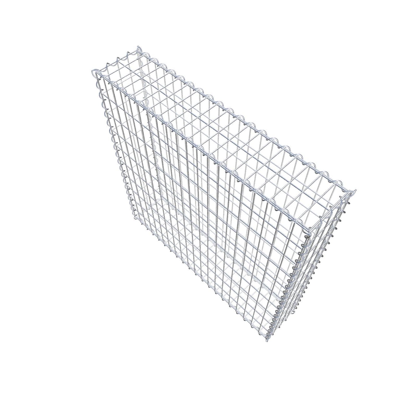 Gabion 100 cm x 100 cm x 20 cm (L x H x D), maskestørrelse 5 cm x 10 cm, spiral