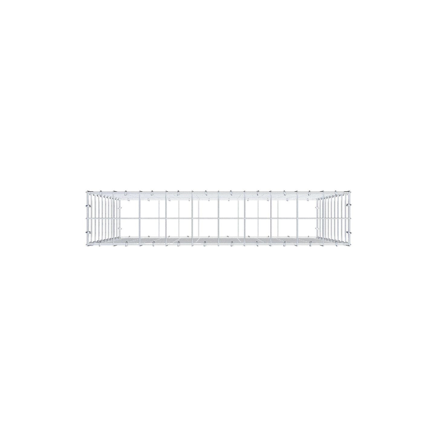 Gabbione 100 cm x 100 cm x 20 cm (L x H x P), maglia 10 cm x 10 cm, anello a C