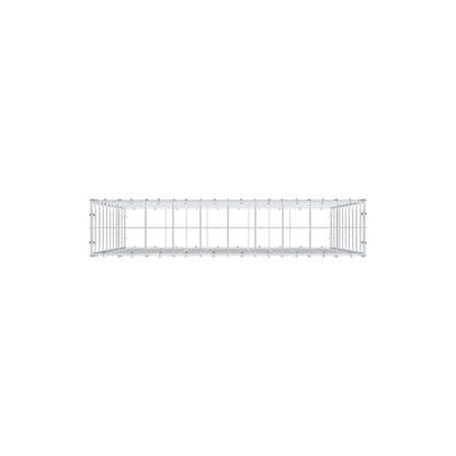 Gabbione 100 cm x 100 cm x 20 cm (L x H x P), maglia 10 cm x 10 cm, anello a C