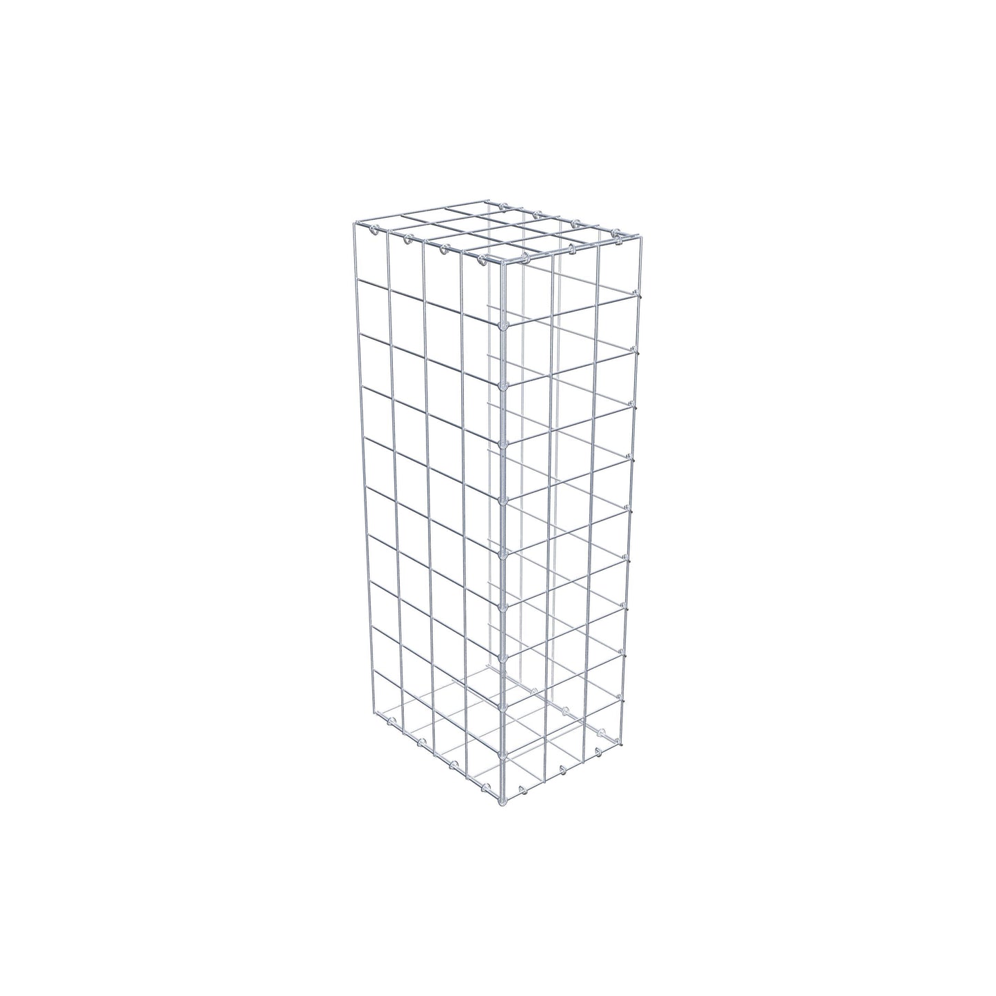 Monteret gabion type 2 100 cm x 40 cm x 30 cm (L x H x D), maskestørrelse 10 cm x 10 cm, C-ring