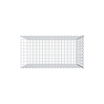Udvokset gabion type 2 100 cm x 90 cm x 50 cm (L x H x D), maskestørrelse 5 cm x 10 cm, spiral