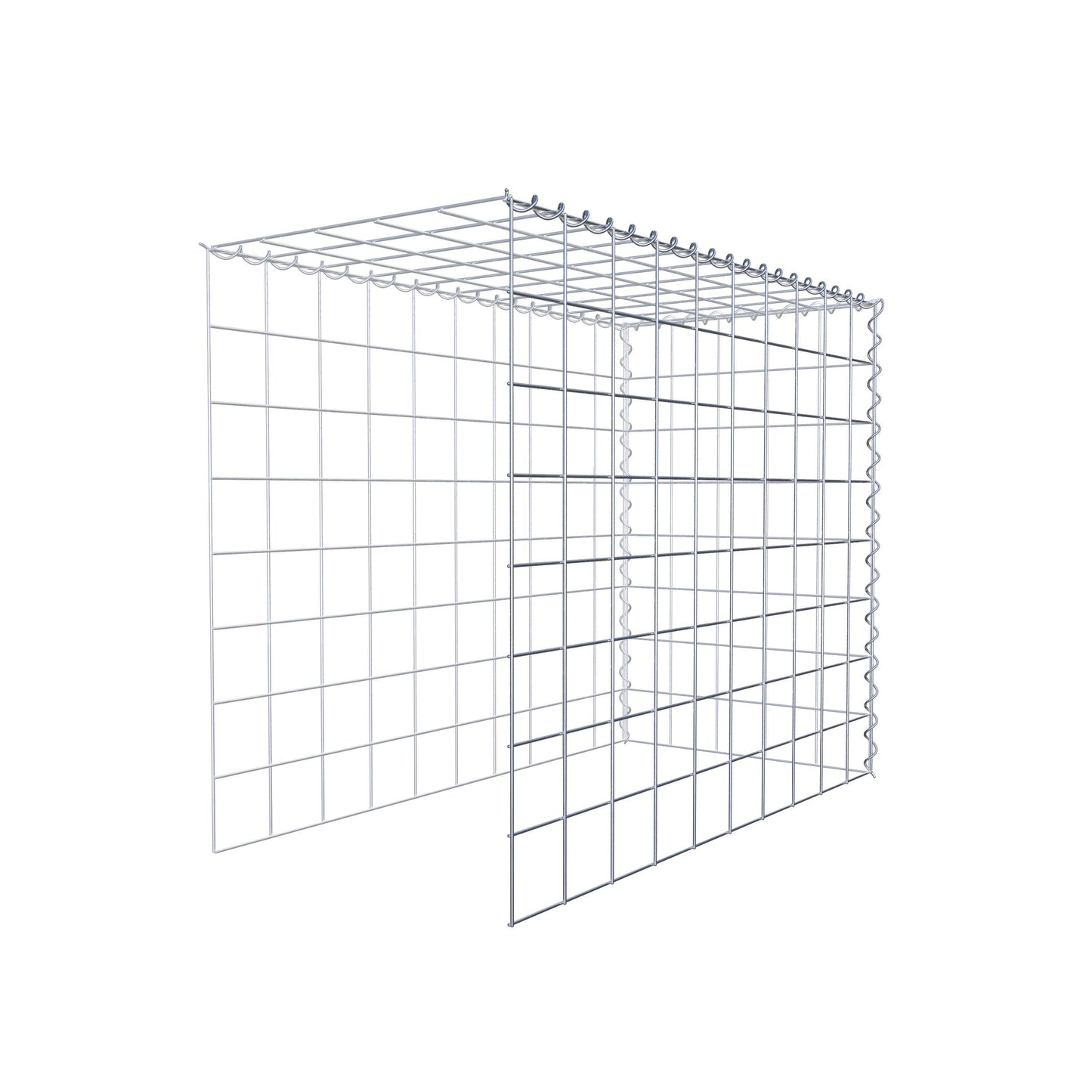 Gabbione aggiuntivo tipo 4 100 cm x 80 cm x 50 cm (L x H x P), maglia 10 cm x 10 cm, spirale