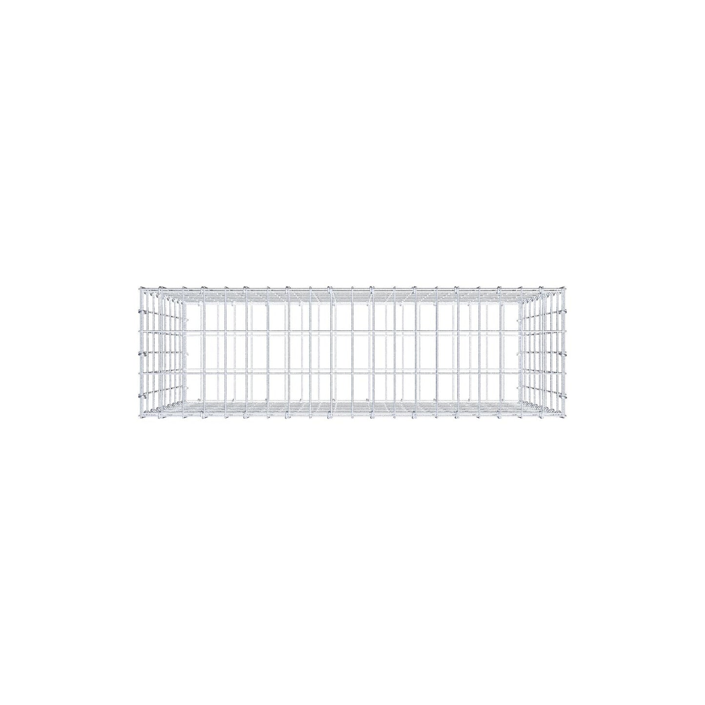 Gabione 100 cm x 80 cm x 30 cm (L x H x T), Maschenweite 5 cm x 10 cm, C-Ring