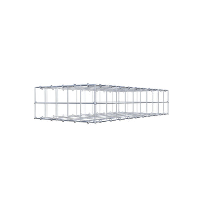 Gabion 100 cm x 20 cm x 50 cm (L x H x P), maille 10 cm x 10 cm, anneau en C