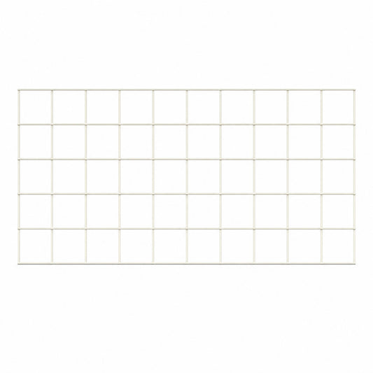 Dekogitter 100 x 50 cm , Maschenweite 10 x 10 cm, Cremeweiß matt  RAL 9001