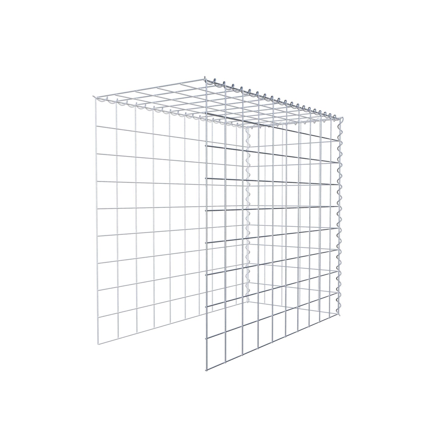 Anbaugabione Typ 4 100 cm x 90 cm x 50 cm (L x H x T), Maschenweite 10 cm x 10 cm, Spirale