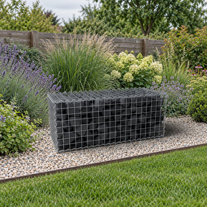 Gabion 100 cm x 40 cm x 40 cm (L x H x P), mailles 5 cm x 5 cm, spirale