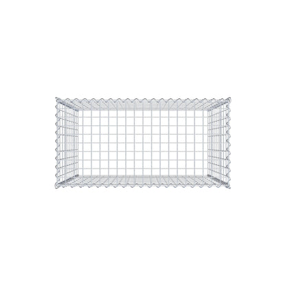 Grown-on gabion type 3 100 cm x 100 cm x 50 cm (L x H x D), mesh size 5 cm x 10 cm, spiral