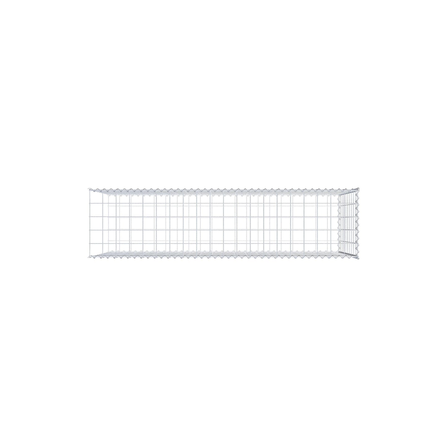 Gabion rapporté type 2 200 cm x 100 cm x 50 cm (L x H x P), mailles 10 cm x 10 cm, spirale