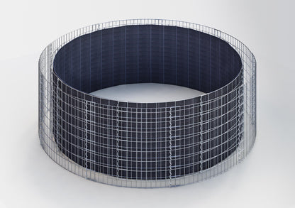 Round raised bed, outer diameter 292 cm, height 80 cm, mesh size 5 x 10 cm, wall thickness 15 cm