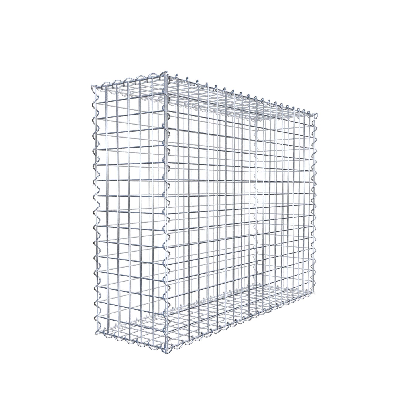 Gabion 100 cm x 80 cm x 30 cm (L x H x D), maskstorlek 5 cm x 5 cm, spiral
