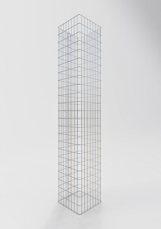 Gabionensäule eckig 42 cm x 42 cm, 230 cm Höhe, MW 5 cm x 10 cm