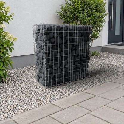 Gabione 100 cm x 100 cm x 40 cm (L x H x T), Maschenweite 5 cm x 10 cm, Spirale