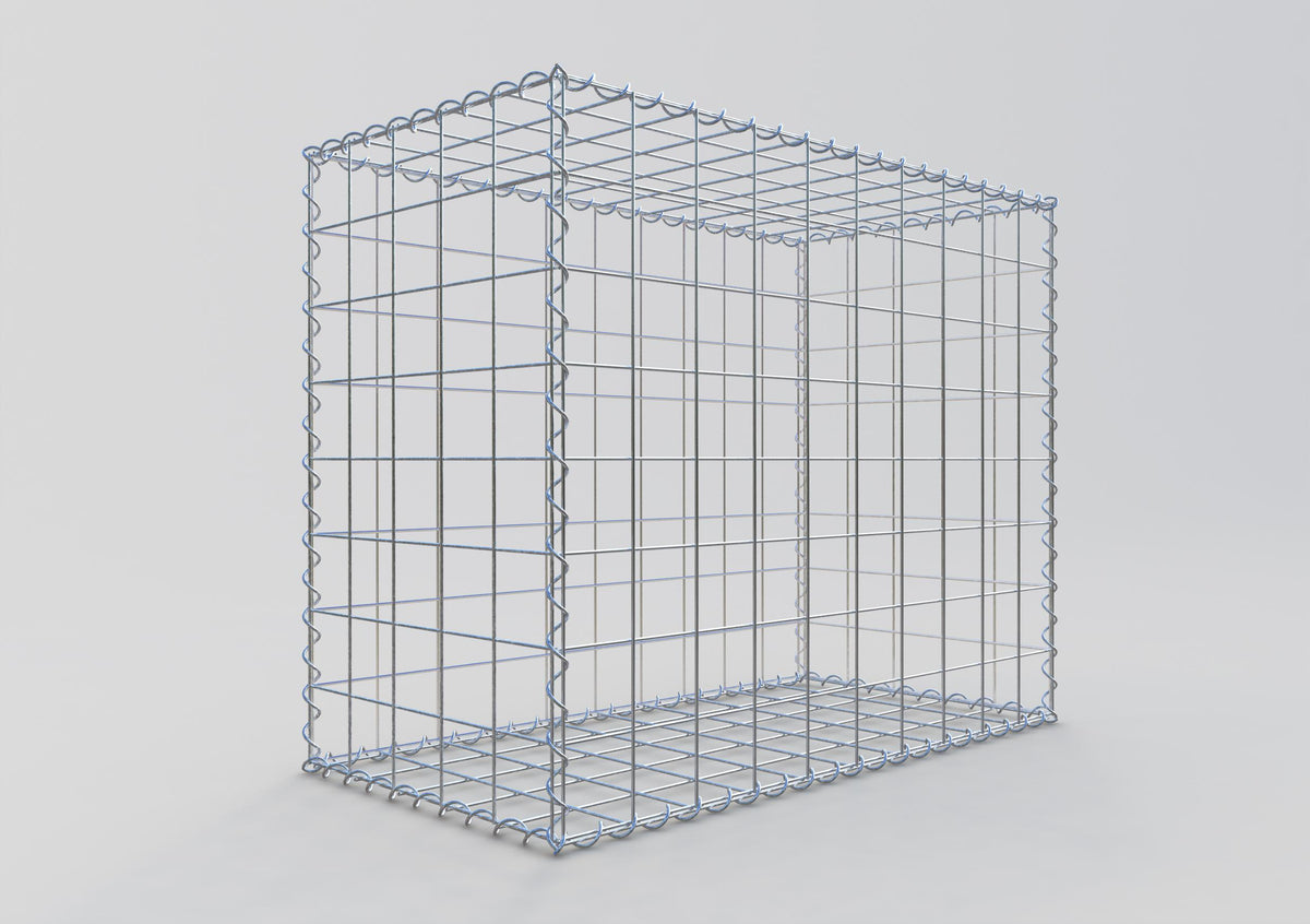 Gabion 100 cm x 80 cm x 50 cm (L x H x D), maskstorlek 10 cm x 10 cm, spiral