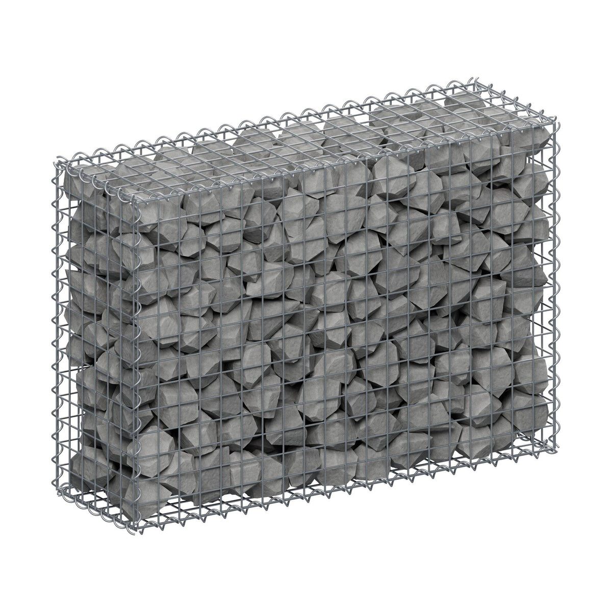 Gabion 100 cm x 70 cm x 30 cm (L x H x D), maskestørrelse 5 cm x 5 cm, spiral