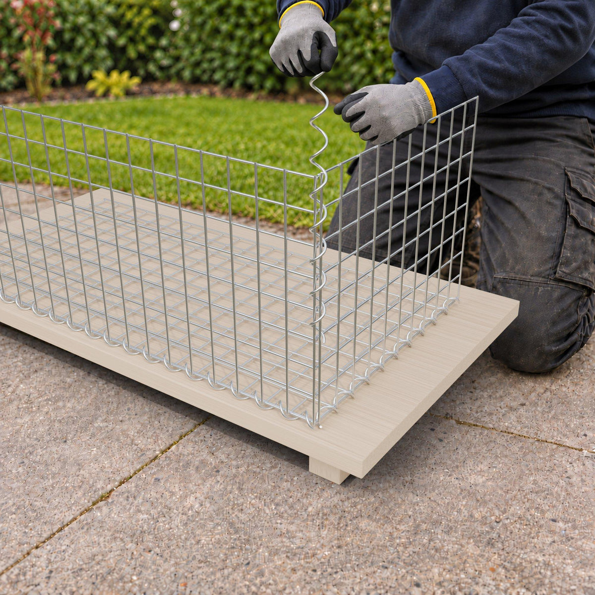 Gabion 100 cm x 40 cm x 50 cm (L x H x D), mesh size 5 cm x 5 cm, spiral
