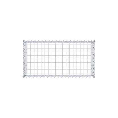 Opvokset gabion type 3 100 cm x 30 cm x 50 cm (L x H x D), maskestørrelse 5 cm x 5 cm, spiral