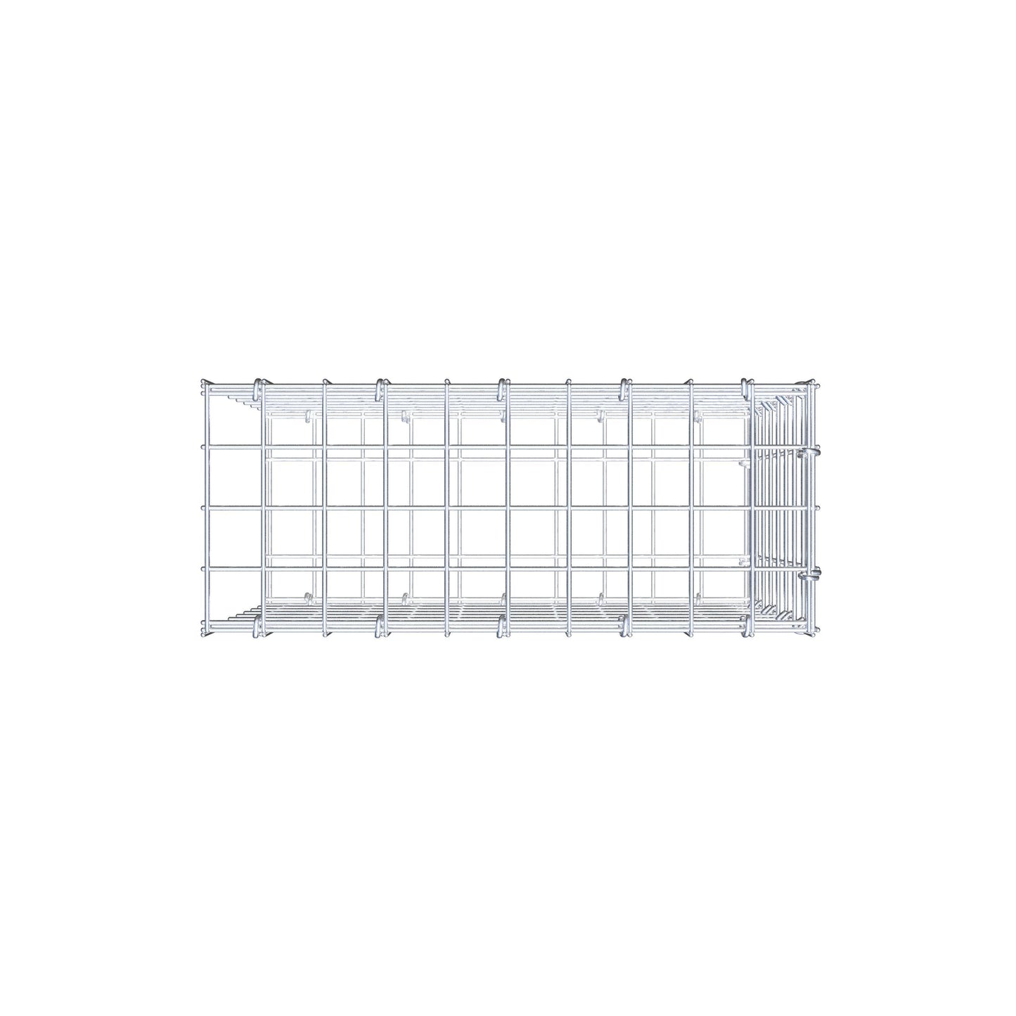 Anbaugabione Typ 2 50 cm x 40 cm x 20 cm (L x H x T), Maschenweite 5 cm x 5 cm, C-Ring