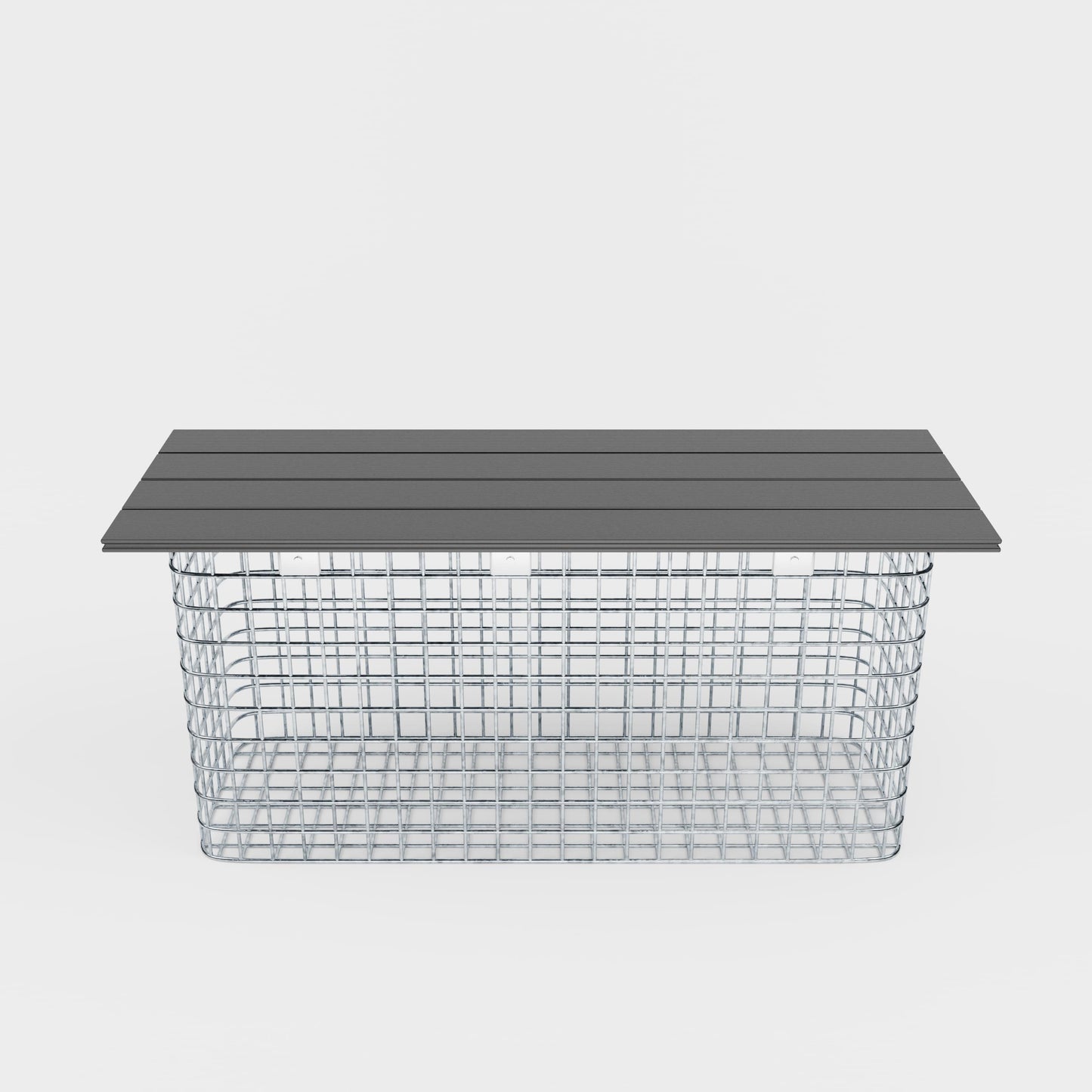 Tuinbank 102 x 50 x 32 cm MW 5 x 5 cm thermisch verzinkt, met gerecycled bovenblad in antraciet
