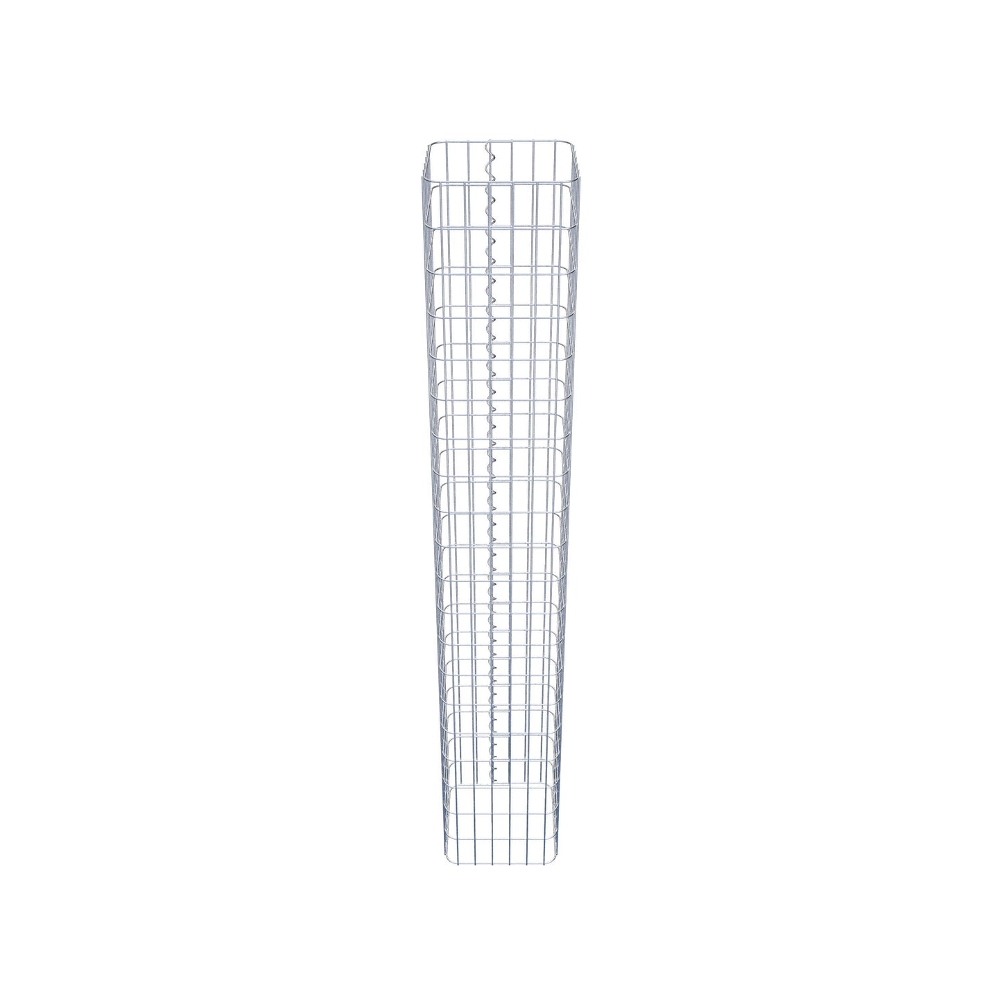 Colonna di gabbioni angolare 32 cm x 32 cm, altezza 200 cm, MW 5 cm x 10 cm