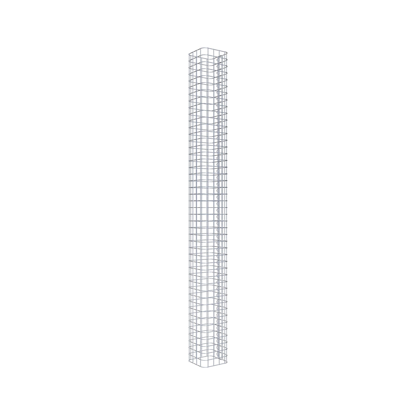 Colonna di gabbioni, quadrata 22 cm x 22 cm, alta 230 cm, MW 5 cm x 5 cm