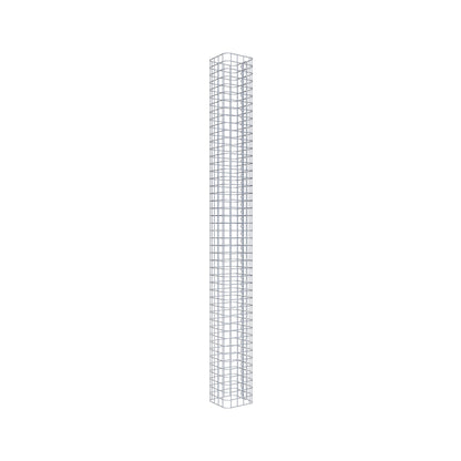 Colonna di gabbioni, quadrata 22 cm x 22 cm, alta 230 cm, MW 5 cm x 5 cm