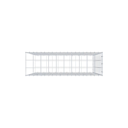 Mounted gabion type 2 100 cm x 100 cm x 30 cm (L x H x D), mesh size 10 cm x 10 cm, C-ring