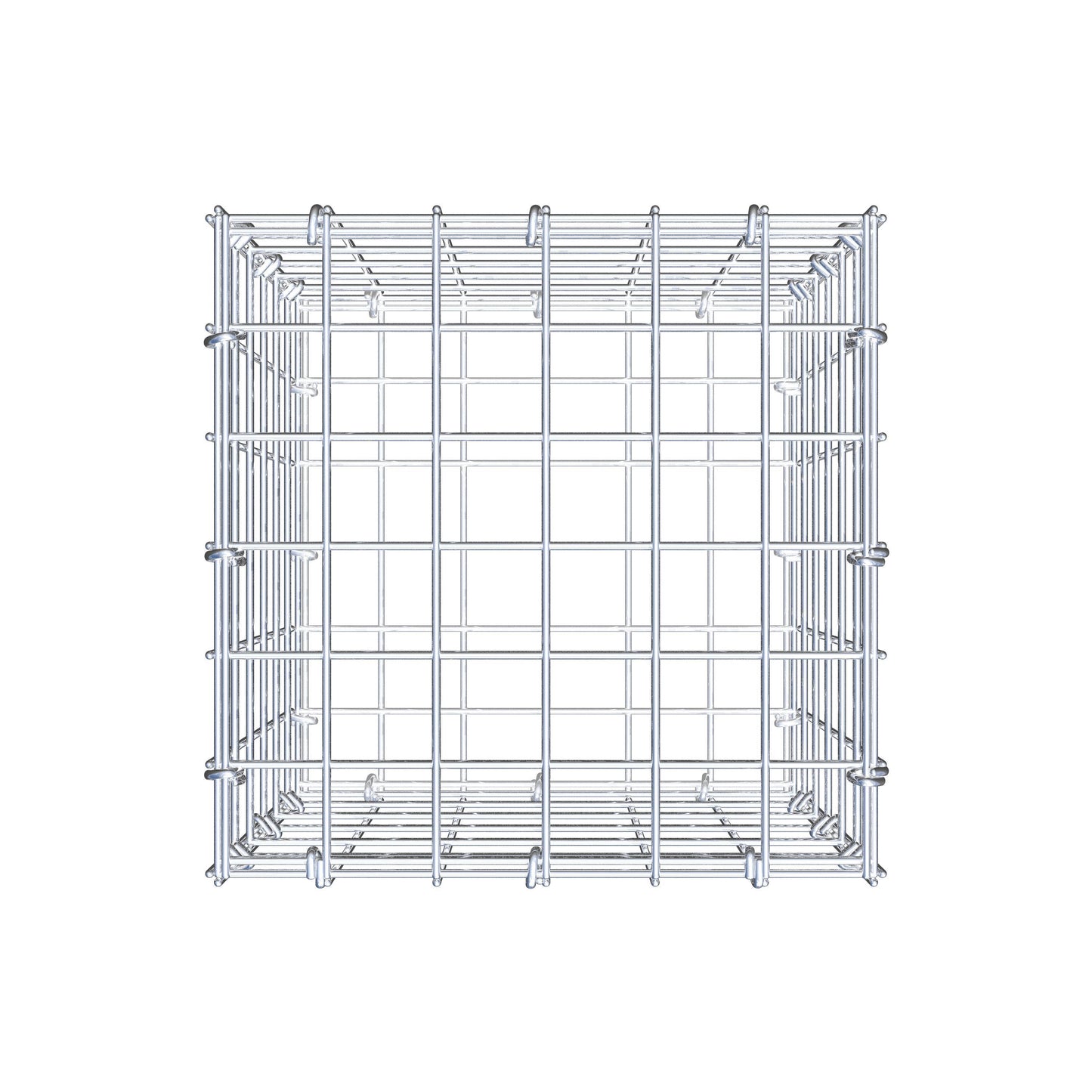 Gabione 30 cm x 30 cm x 30 cm (L x H x T), Maschenweite 5 cm x 5 cm, C-Ring